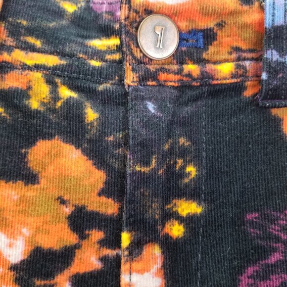 Pilcro Serif Corduroy Skinny Pants Women's 27 Floral Black Anthropologie Stretch - Picture 3 of 16